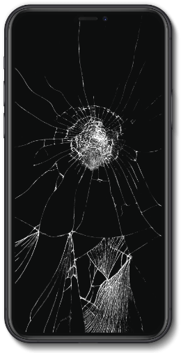 Handy Reparatur München für schwarzes iPhone mit kaputtem Display